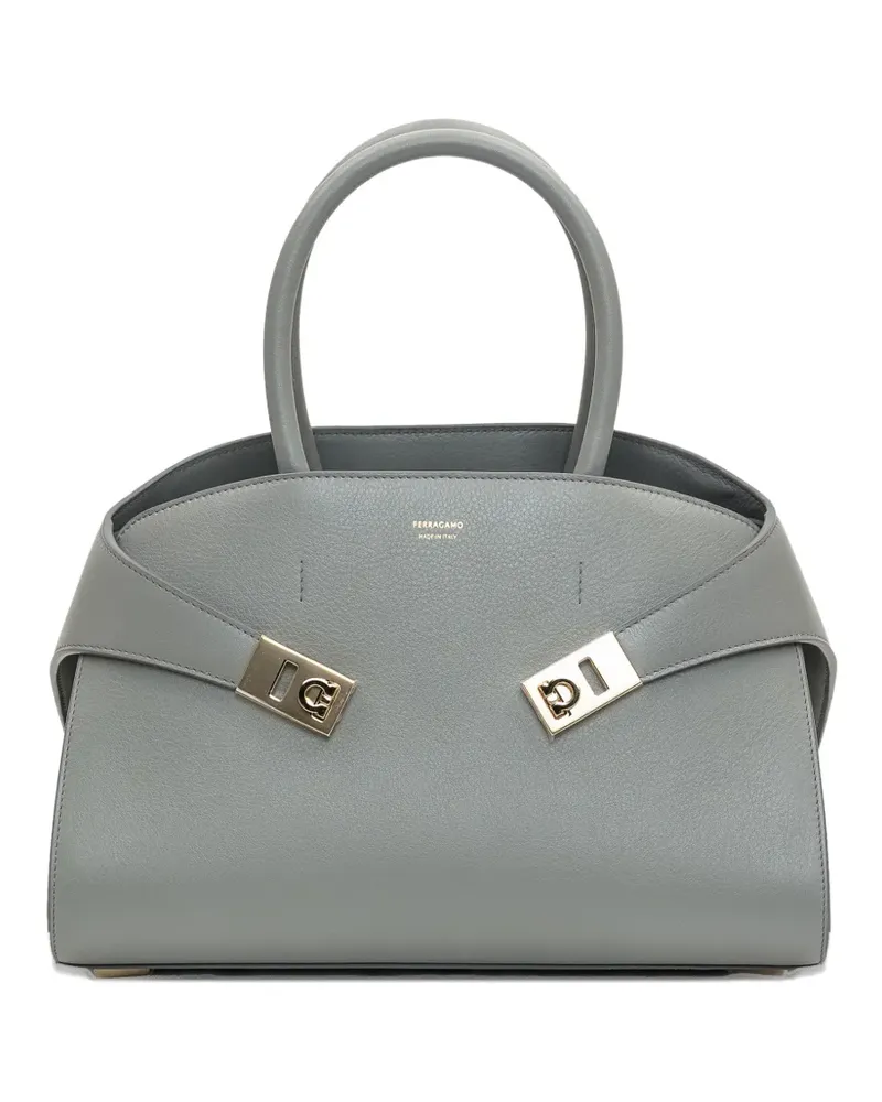 Ferragamo Hug Tote Bag mit Schnalle - Grau Grau