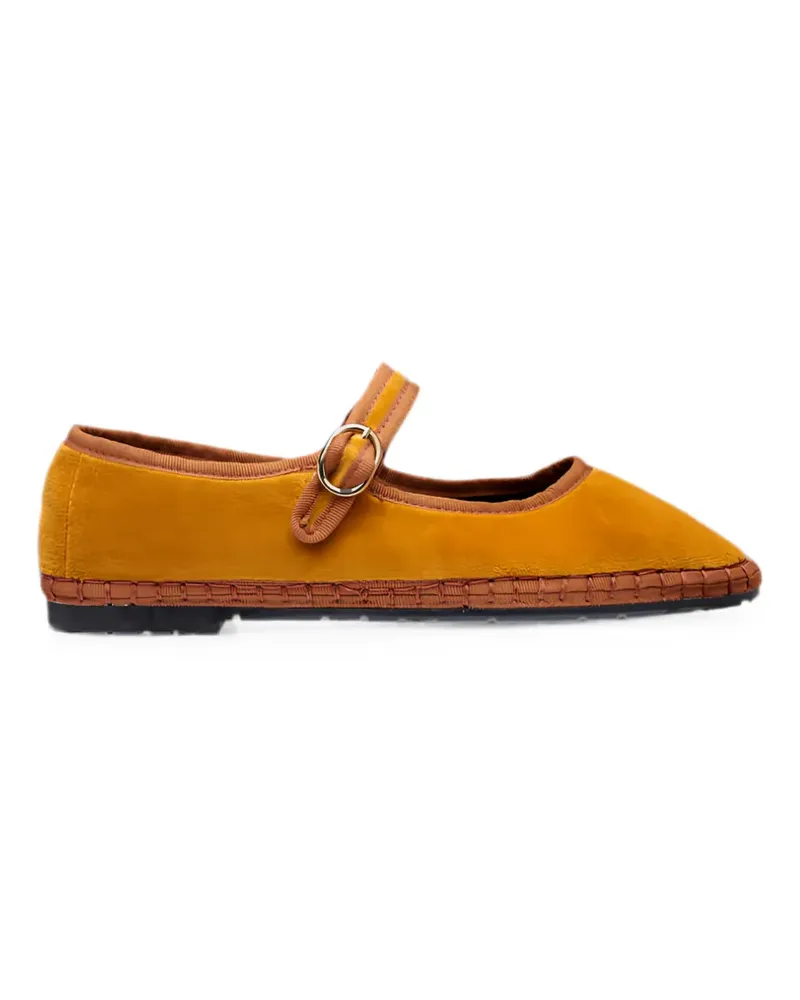 FLABELUS Amaranta buckle-fastening ballet flats - Gelb Gelb