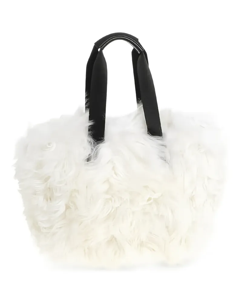 Moncler Apres-Ski Tote Bag aus Shearling - Weiß Weiß
