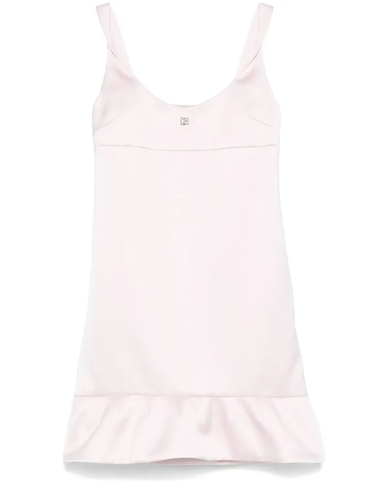 Givenchy Kleid aus Satin mit verdrehten Trägern und 4G-Detail - Rosa Rosa