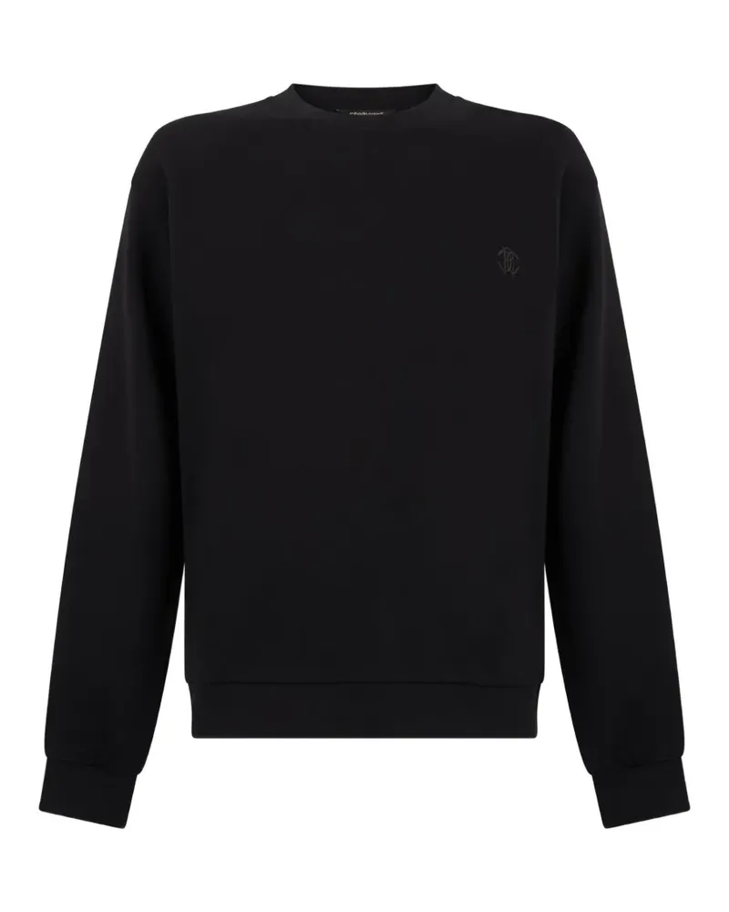 Roberto Cavalli monogram-embroidered sweatshirt - Schwarz Schwarz