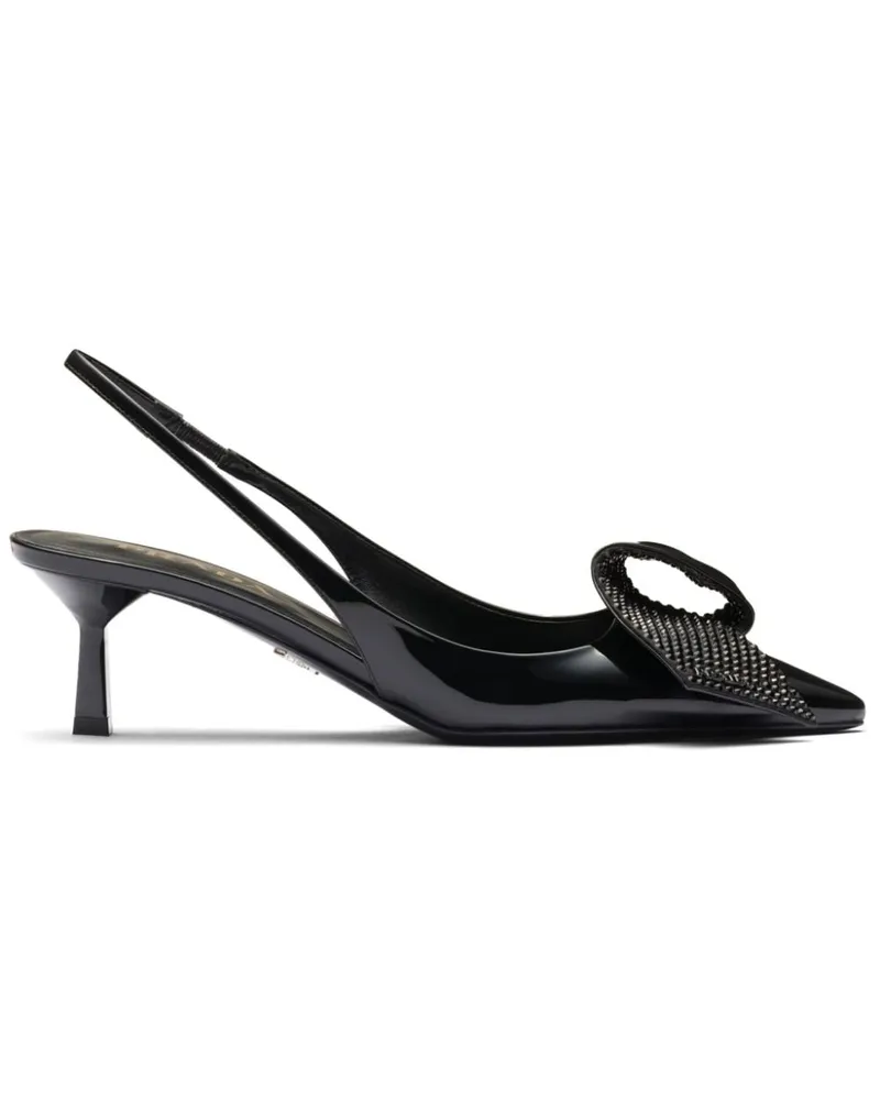 Prada Pumps mit Flechtdetail 60mm Schwarz