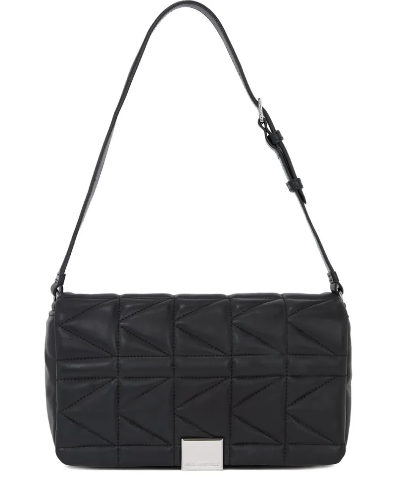 Karl Lagerfeld Mittelgroße K/Kuilt Schultertasche - Schwarz Schwarz