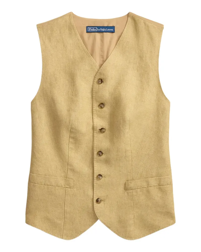 Ralph Lauren Weste mit V-Ausschnitt - Nude Nude