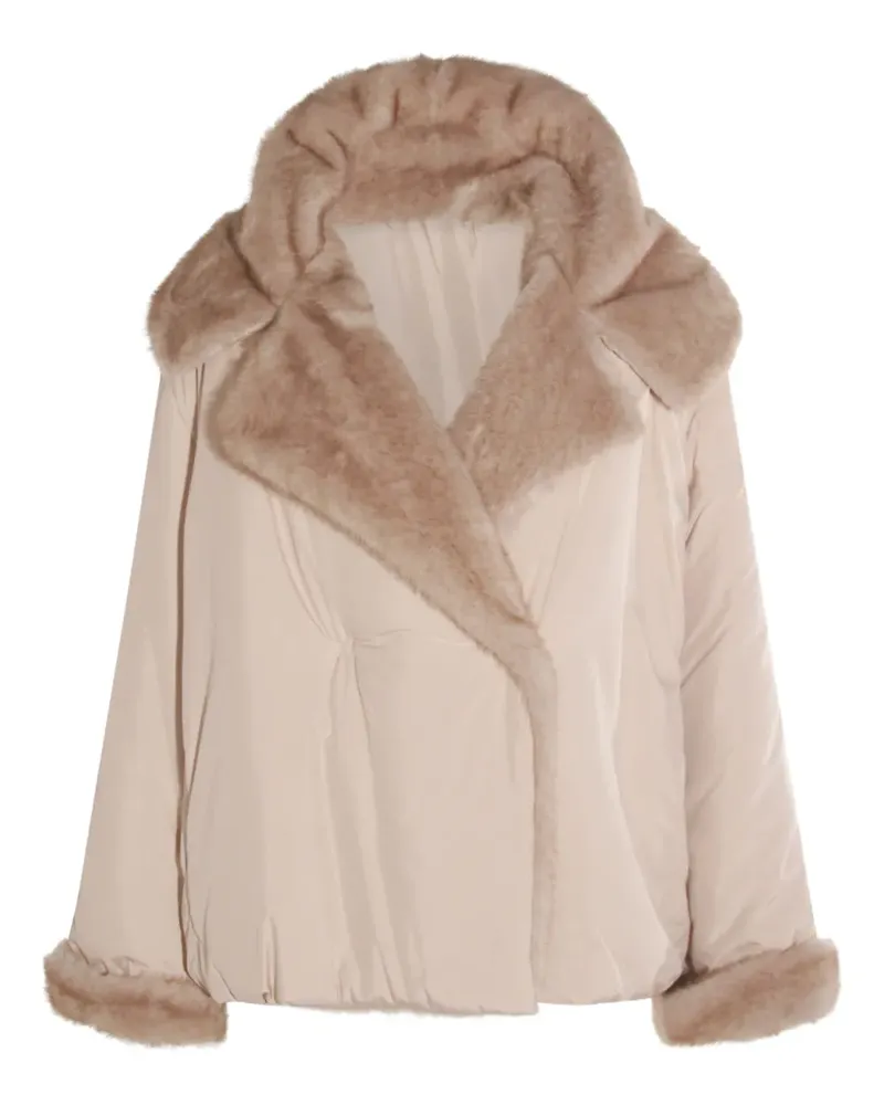 Antonelli Firenze fur-trim hooded jacket - Nude Nude