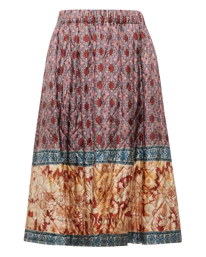 Pierre-Louis Mascia geometric-pattern midi skirt - Rosa Rosa