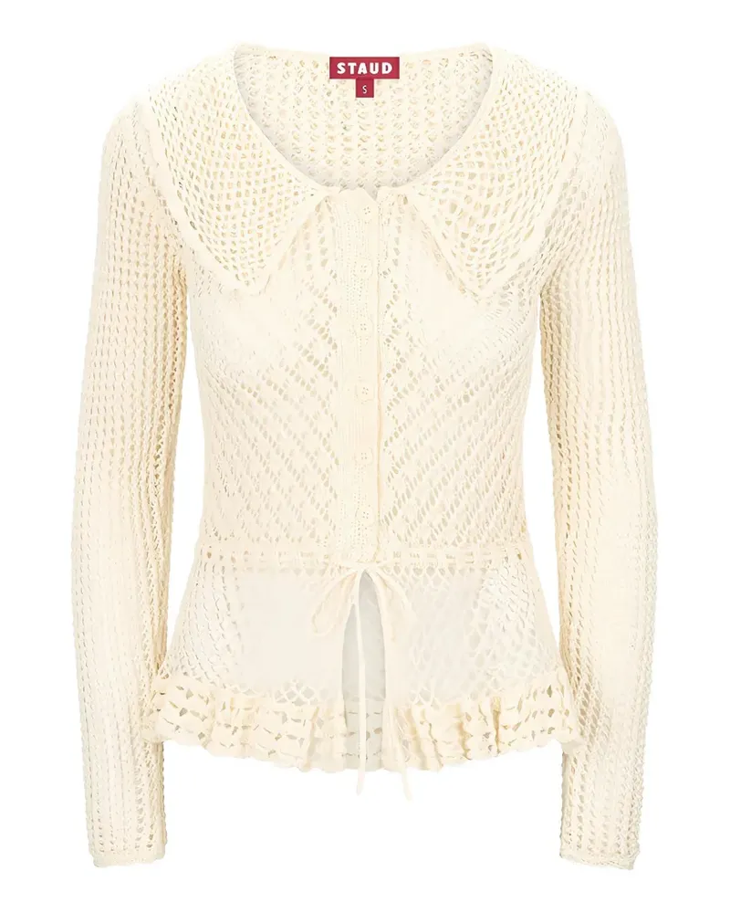 STAUD Vienna open-knit cardigan - Nude Nude