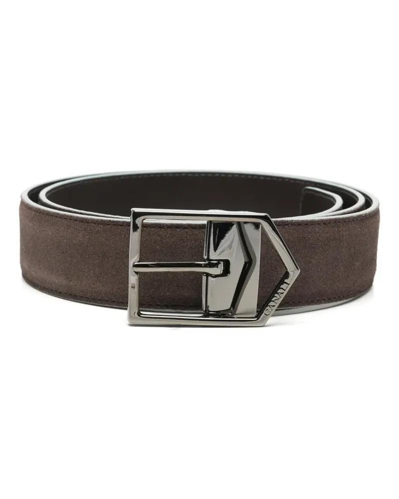 Canali Gürtel mit Logo-Gravur - Braun Braun
