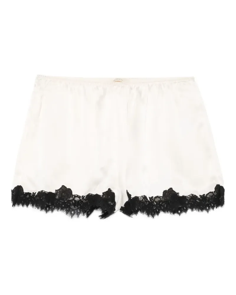 DÔEN Iona lace-trim shorts - Weiß Weiß