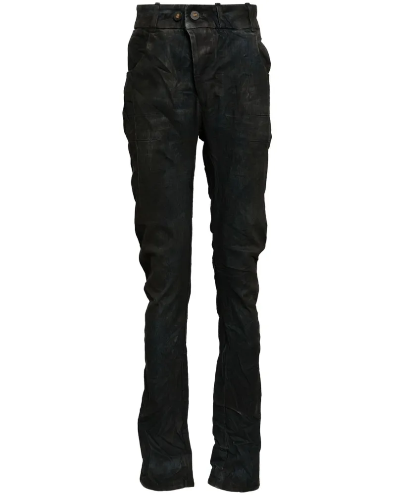 Boris Bidjan Saberi Skinny-Jeans im Distressed-Look Blau