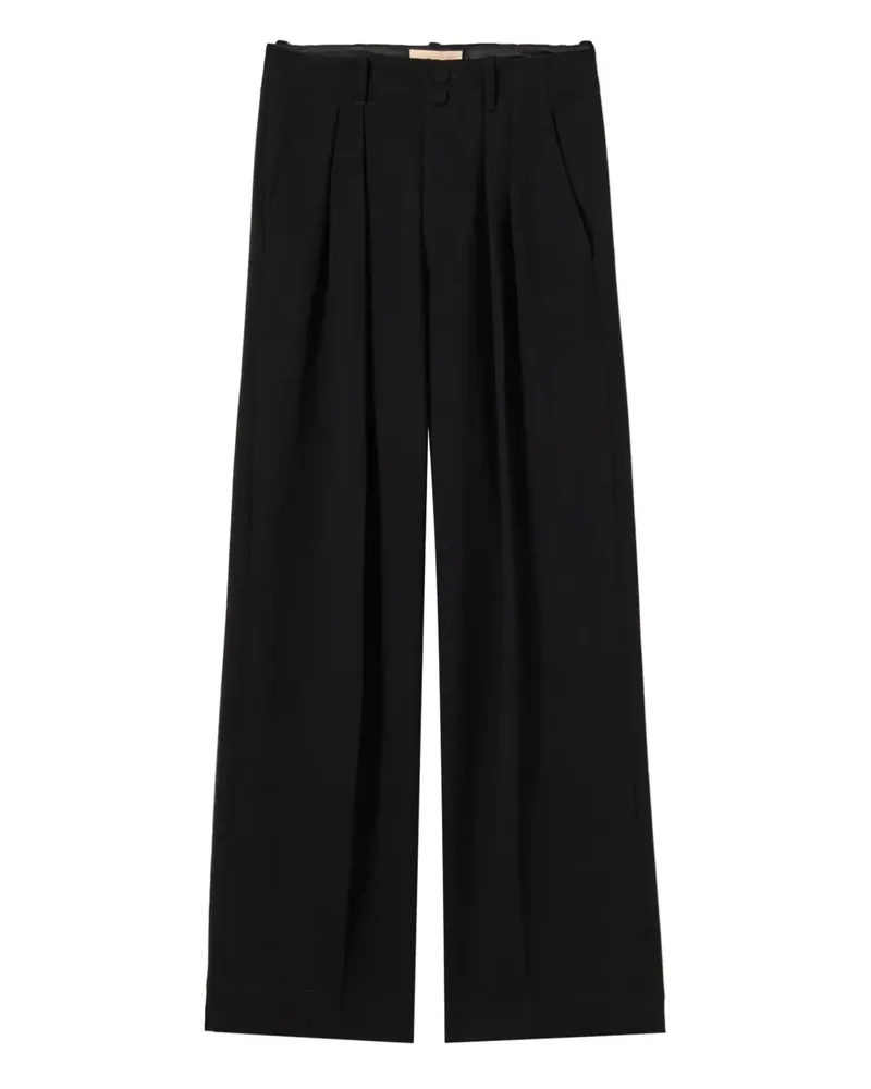 PLAN C pleated buttoned trousers - Schwarz Schwarz