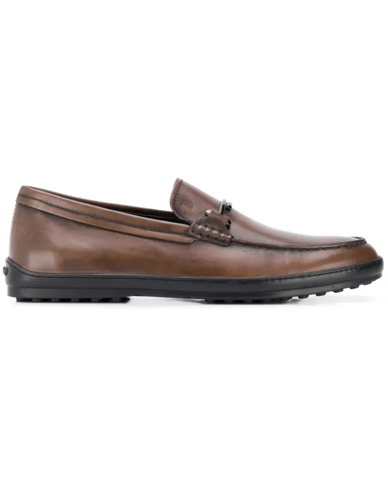 TOD'S Loafer mit TT - Braun Braun