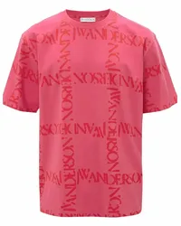 J.W.Anderson T-Shirt mit Logo-Print Rosa