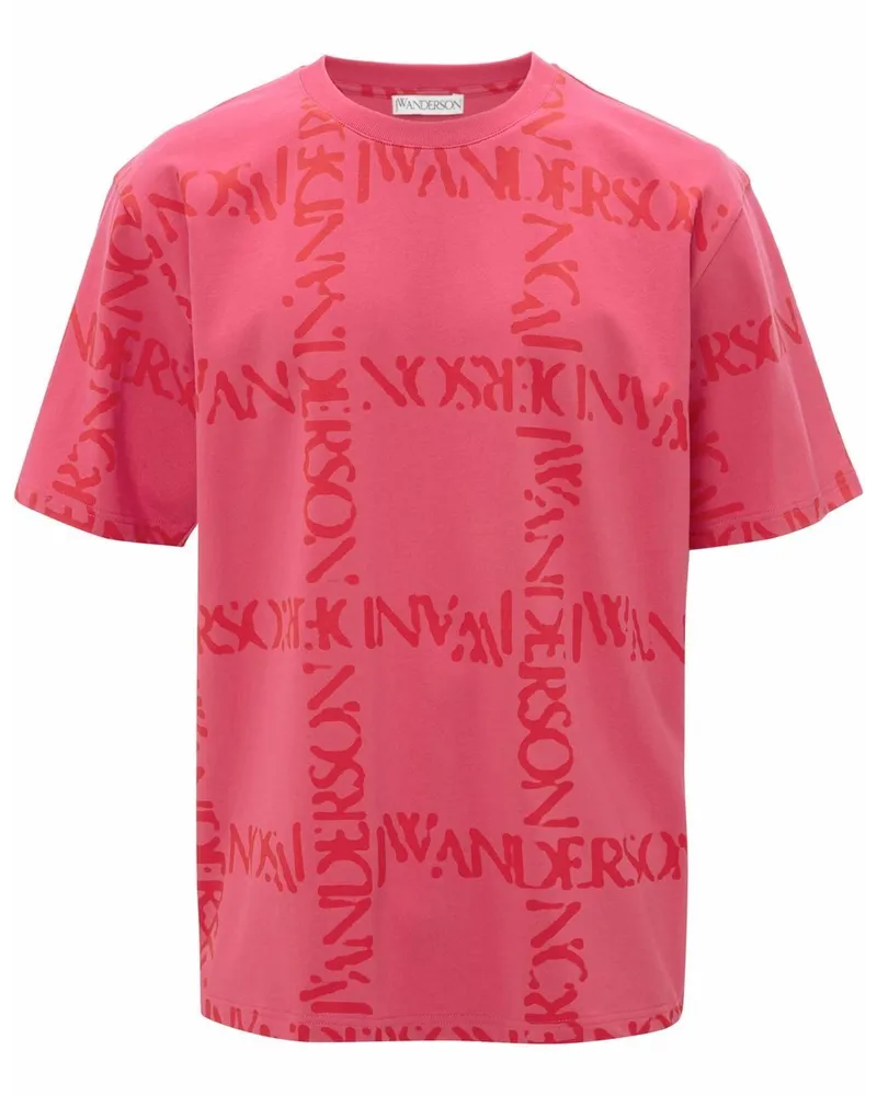 J.W.Anderson T-Shirt mit Logo-Print Rosa