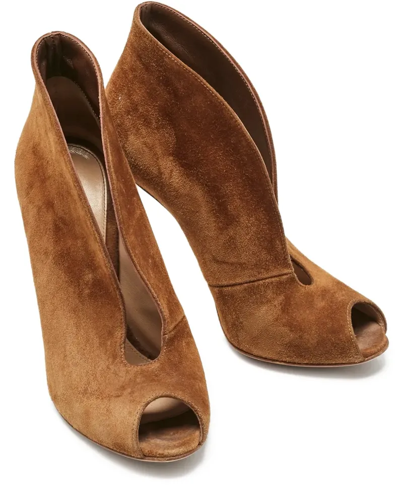 Gianvito Rossi Peeptoe-Sandalen aus Wildleder - Braun Braun