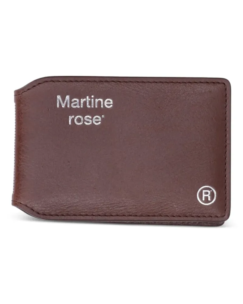 Martine Rose logo-print bi-fold wallet - Braun Braun