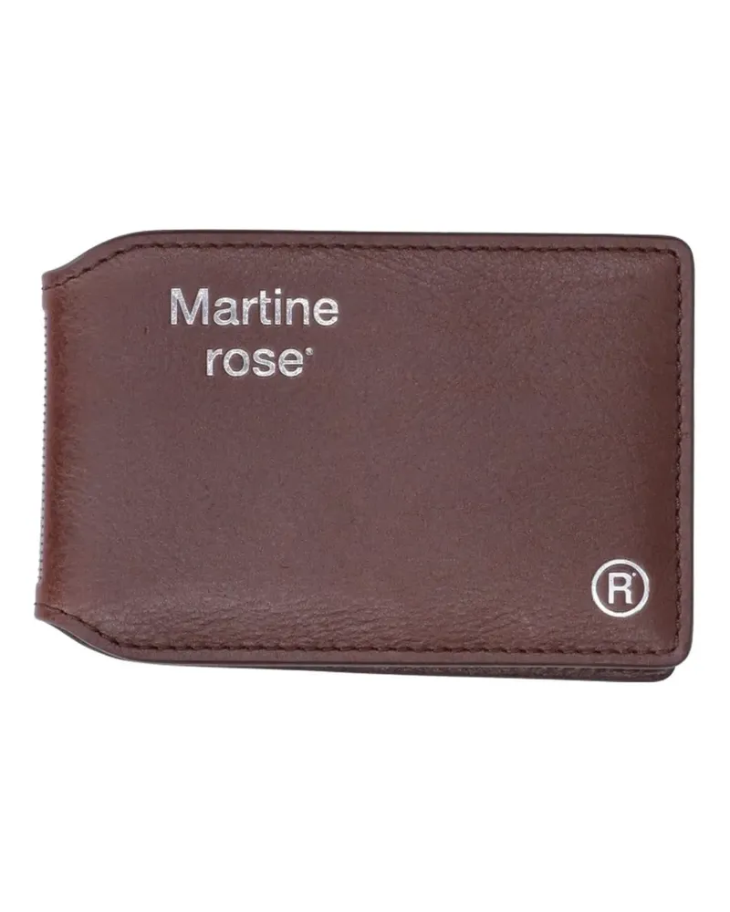 Martine Rose logo-print bi-fold wallet - Braun Braun
