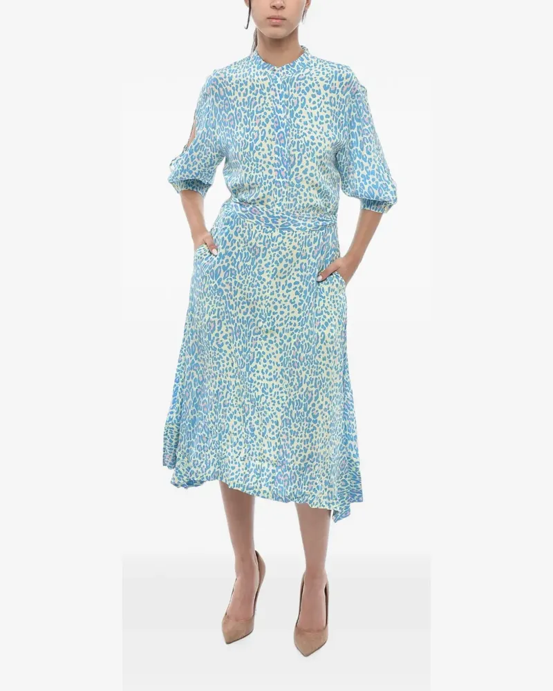 Stella McCartney animal-print Olivia dress - Blau Blau
