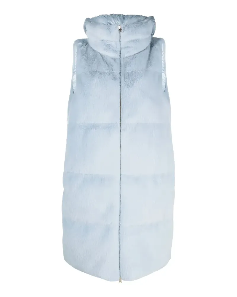 Herno faux-fur hooded gilet - Blau Blau
