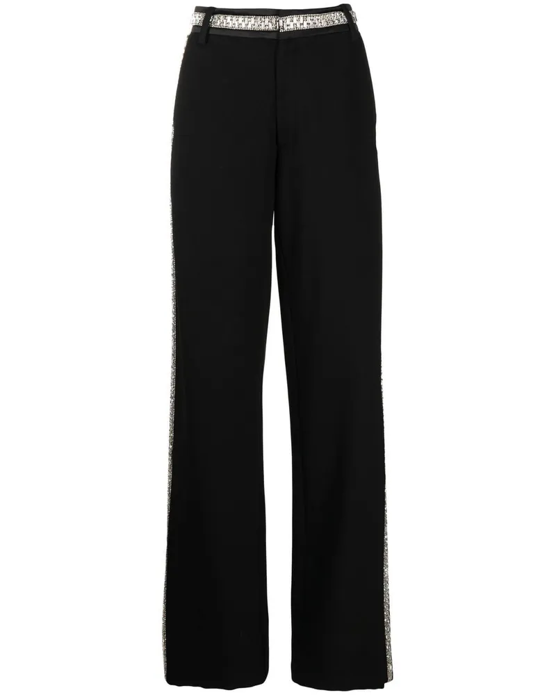 Retrofête Hose mit Kristallen - Schwarz Schwarz