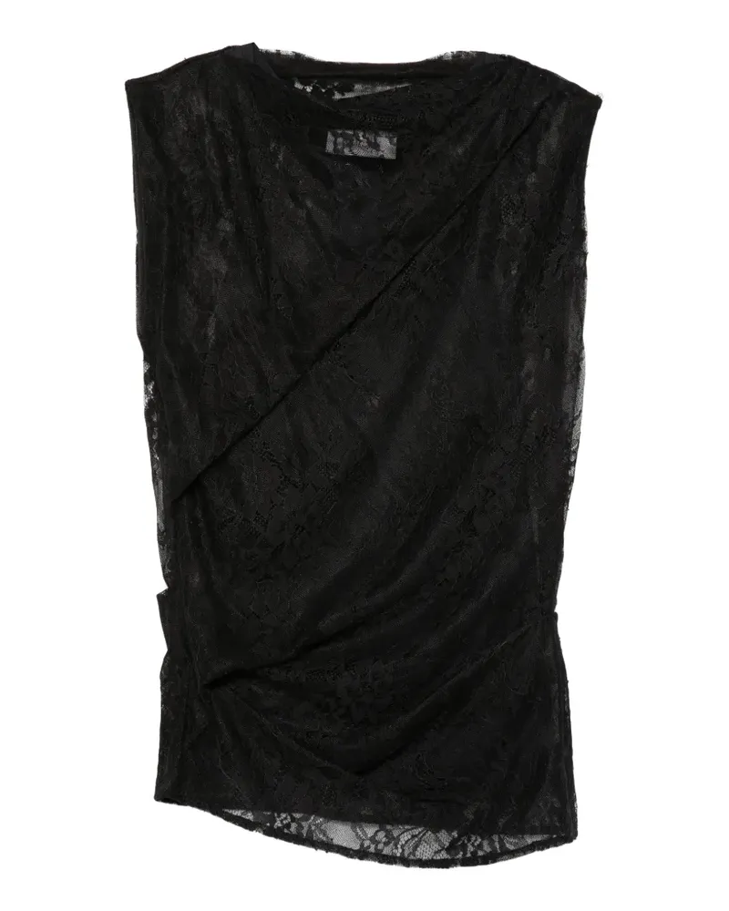 SPORTMAX Top mit Spitze - Schwarz Schwarz