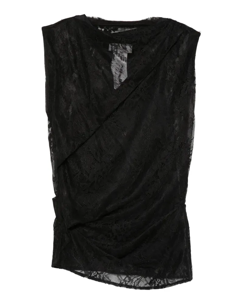 SPORTMAX lace sleeveless top - Schwarz Schwarz