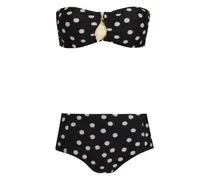 Bikini mit Muscheldetail - Schwarz