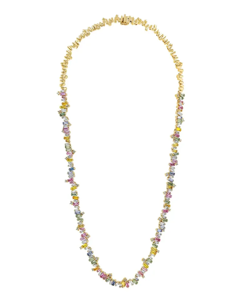 Suzanne Kalan Bold Burst Halskette mit Saphir und Diamant - Gold Gold