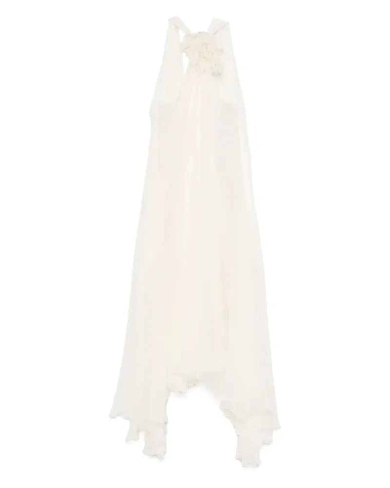 Blumarine Maxikleid mit Blumenapplikation - Nude Nude