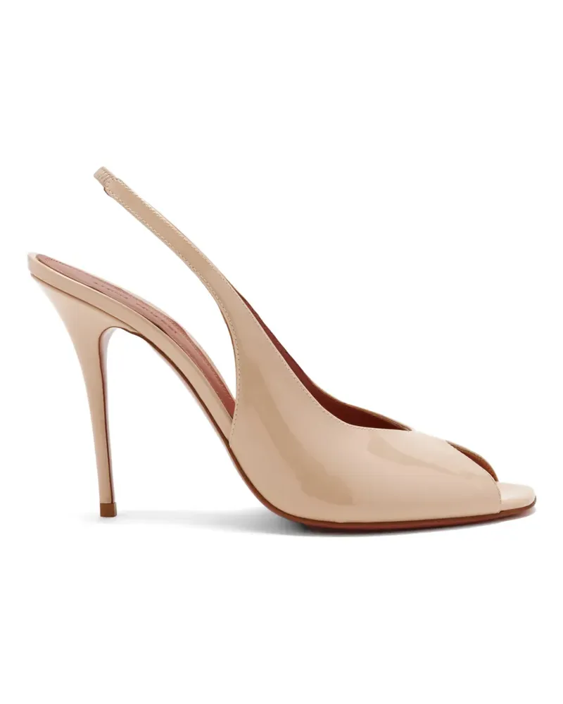 Amina Muaddi Kristina Mules mit Absatz 105mm - Nude Nude