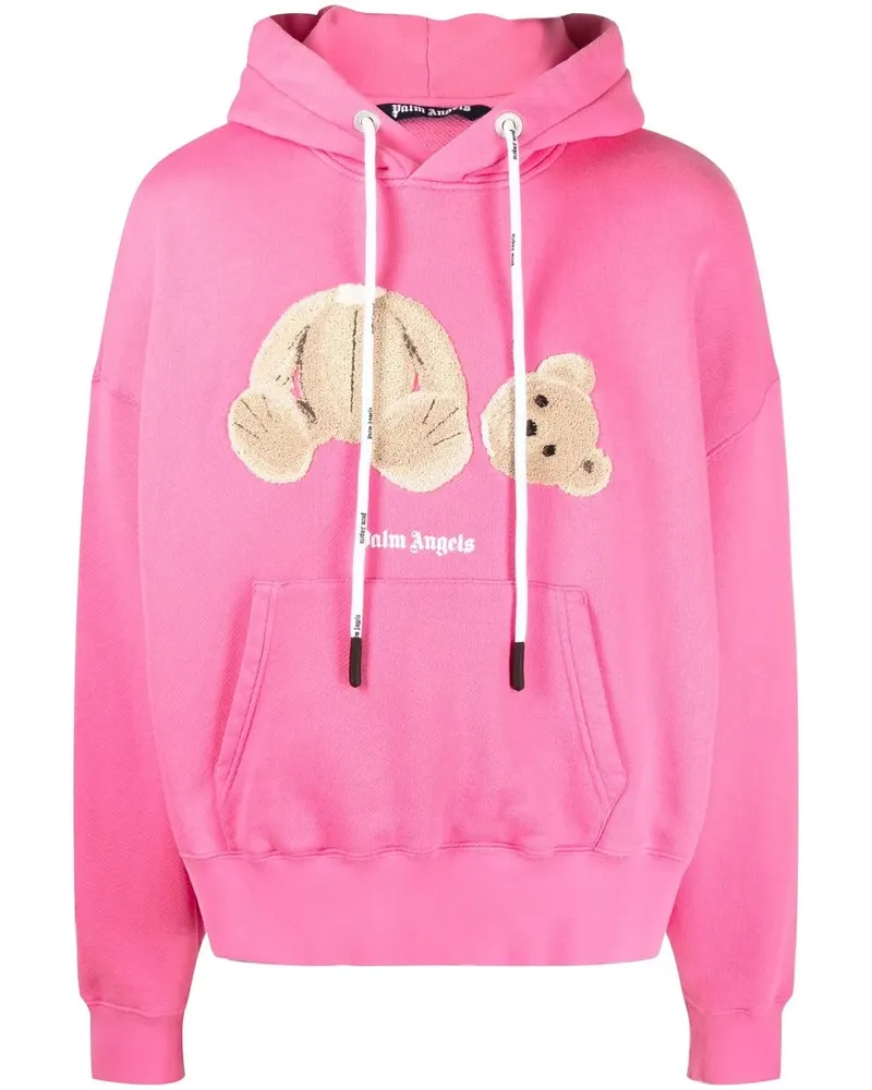 Palm Angels Hoodie mit Teddy - Rosa Rosa