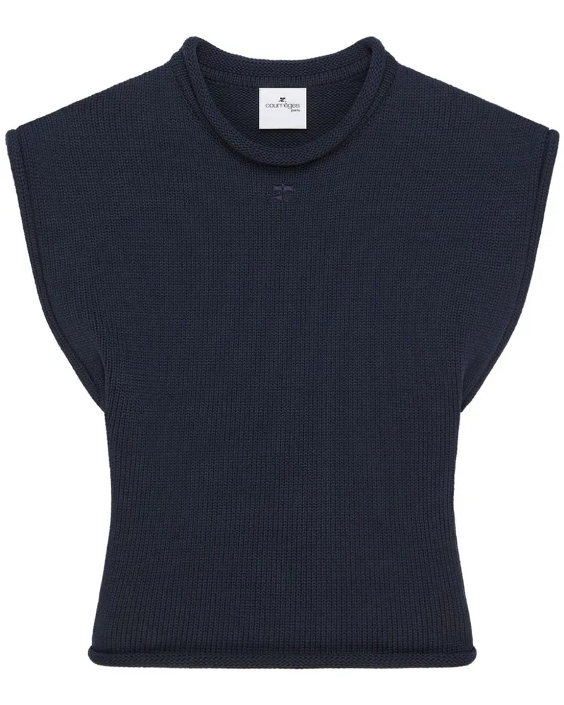 Courrèges Gestricktes Oberteil - Schwarz Schwarz