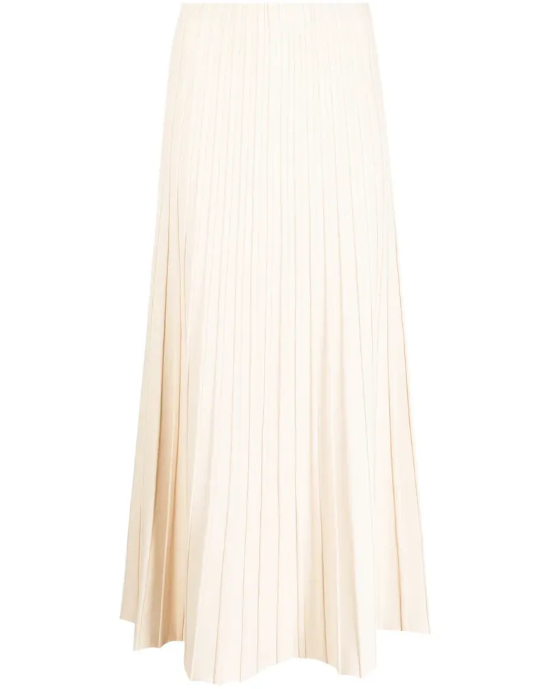By Malene Birger High-Waist-Midirock mit Falten - Nude Nude