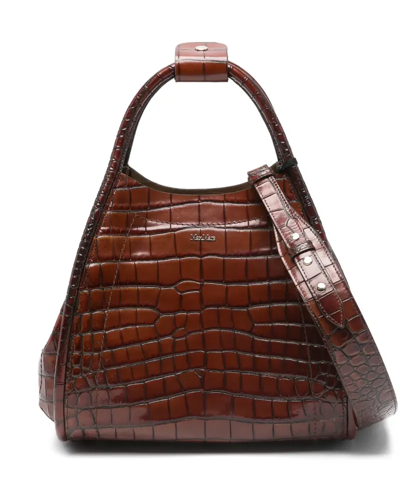 Max Mara embossed-croc tote bag - Braun Braun