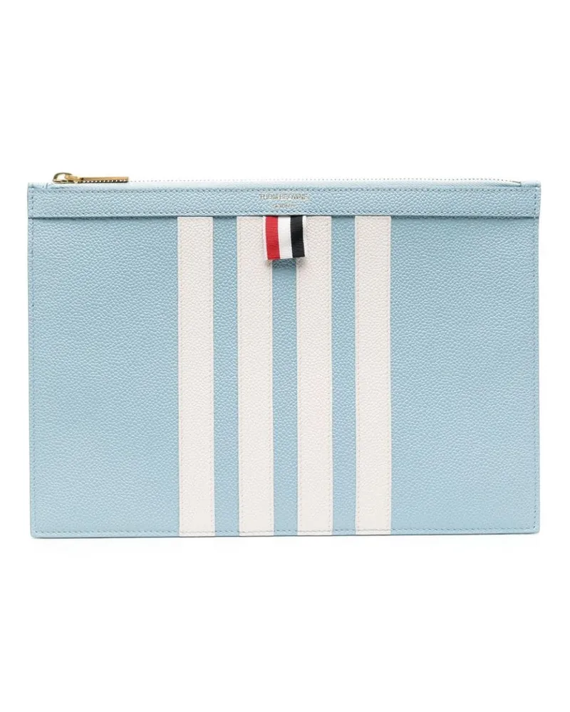 Thom Browne Clutch mit Logo-Print Blau