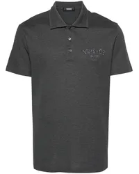 Versace Poloshirt mit Logo-Stickerei Grau