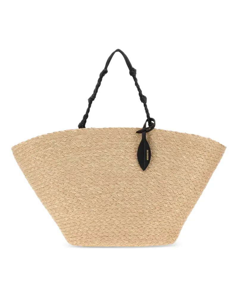 Jil Sander Gewebte Tangle Strandtasche - Nude Nude