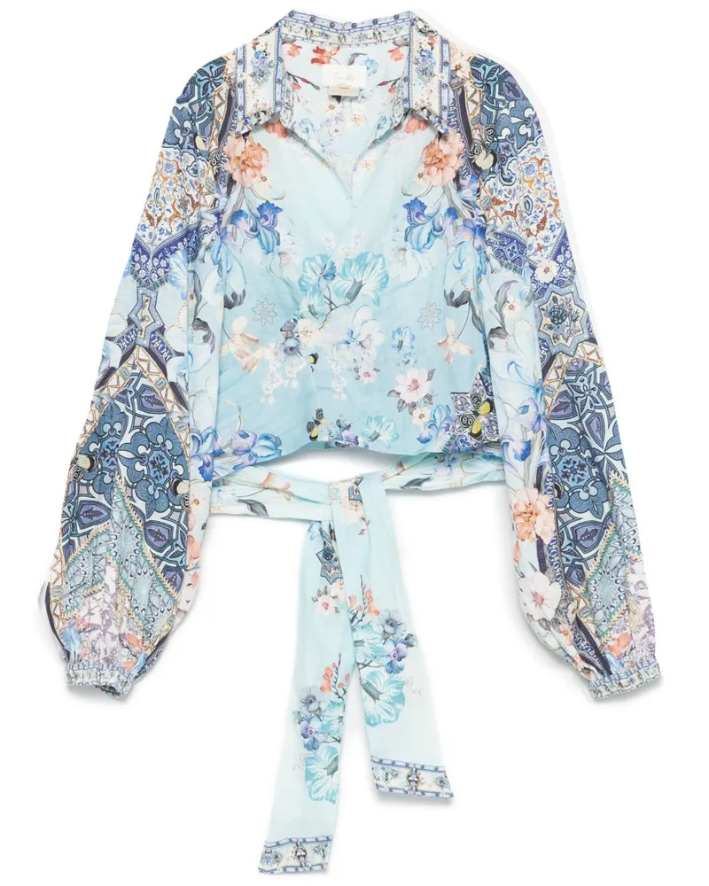 Camilla Al Manial Palace Memoirs Bluse - Blau Blau