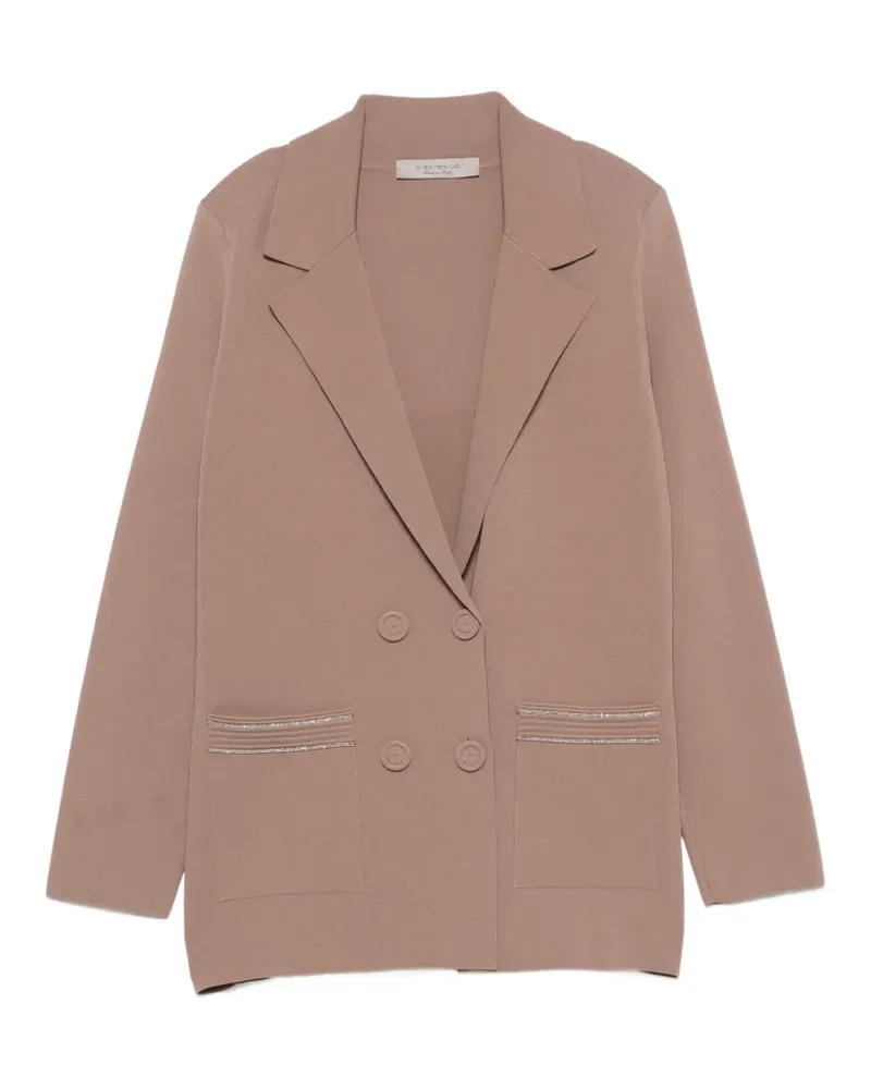 D.EXTERIOR Doppelreihiger Blazer mit Verzierung - Nude Nude
