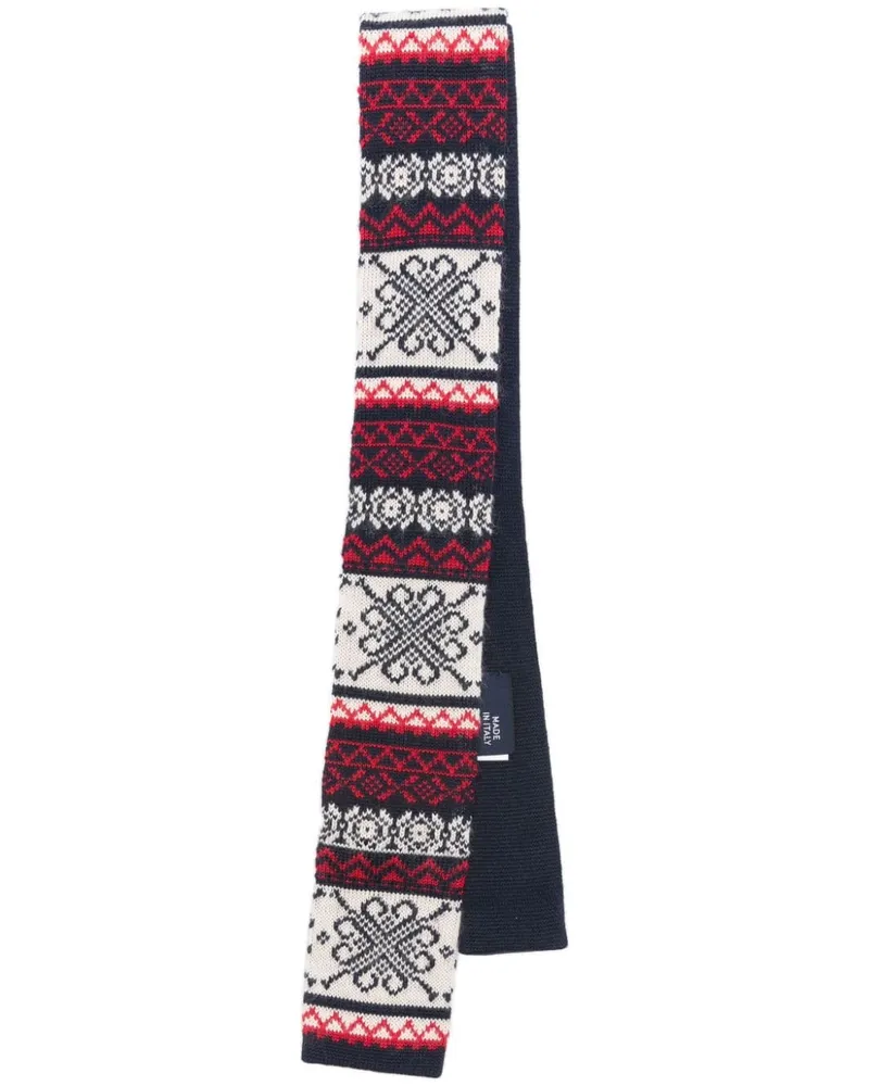 Ralph Lauren Gestrickte Krawatte mit Fair-Isle-Muster - Blau Blau
