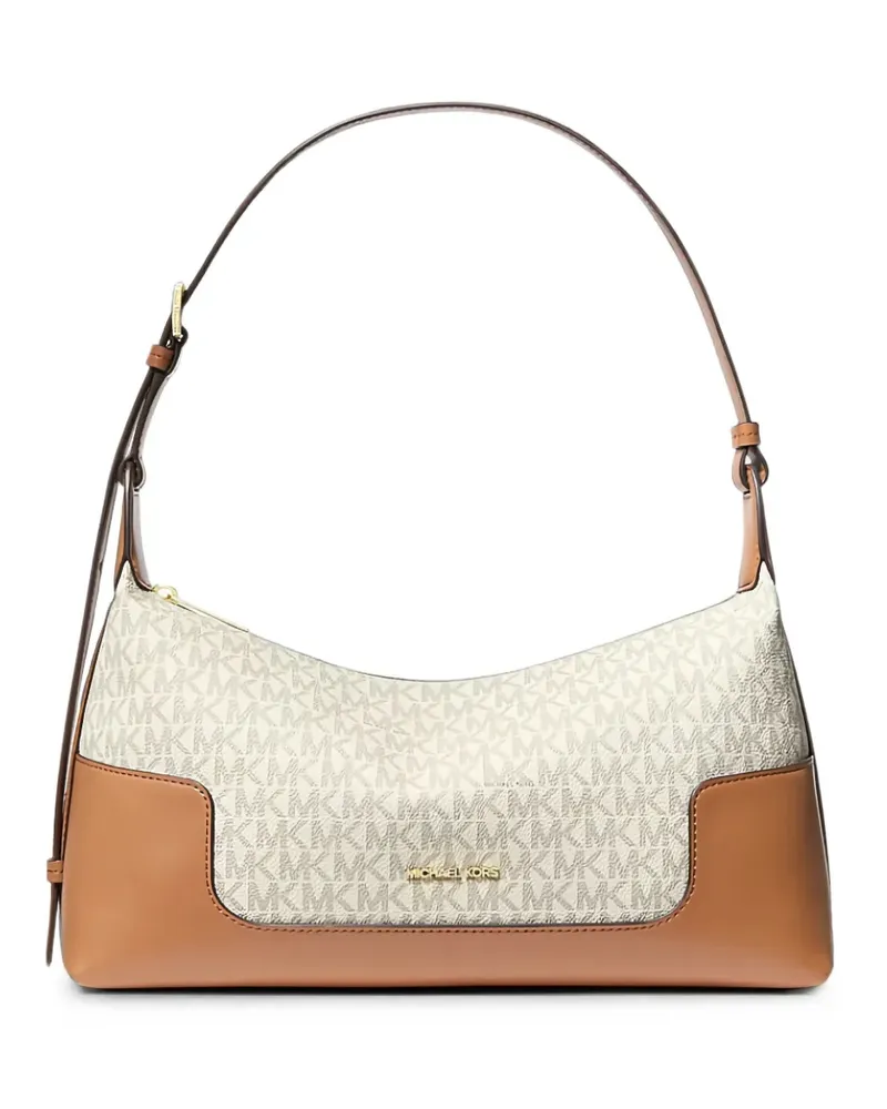 Michael Kors Teddi medium slouchy shoulder bag with signature logo - Nude Nude