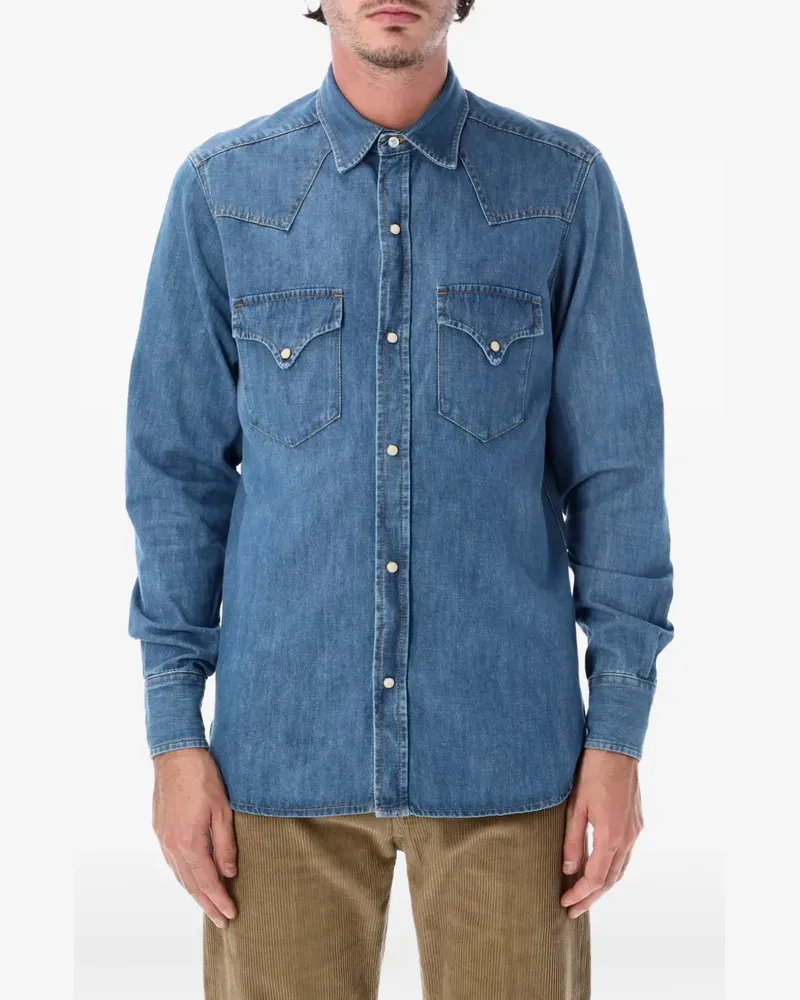 Fortela Jeanshemd im Western-Look - Blau Blau