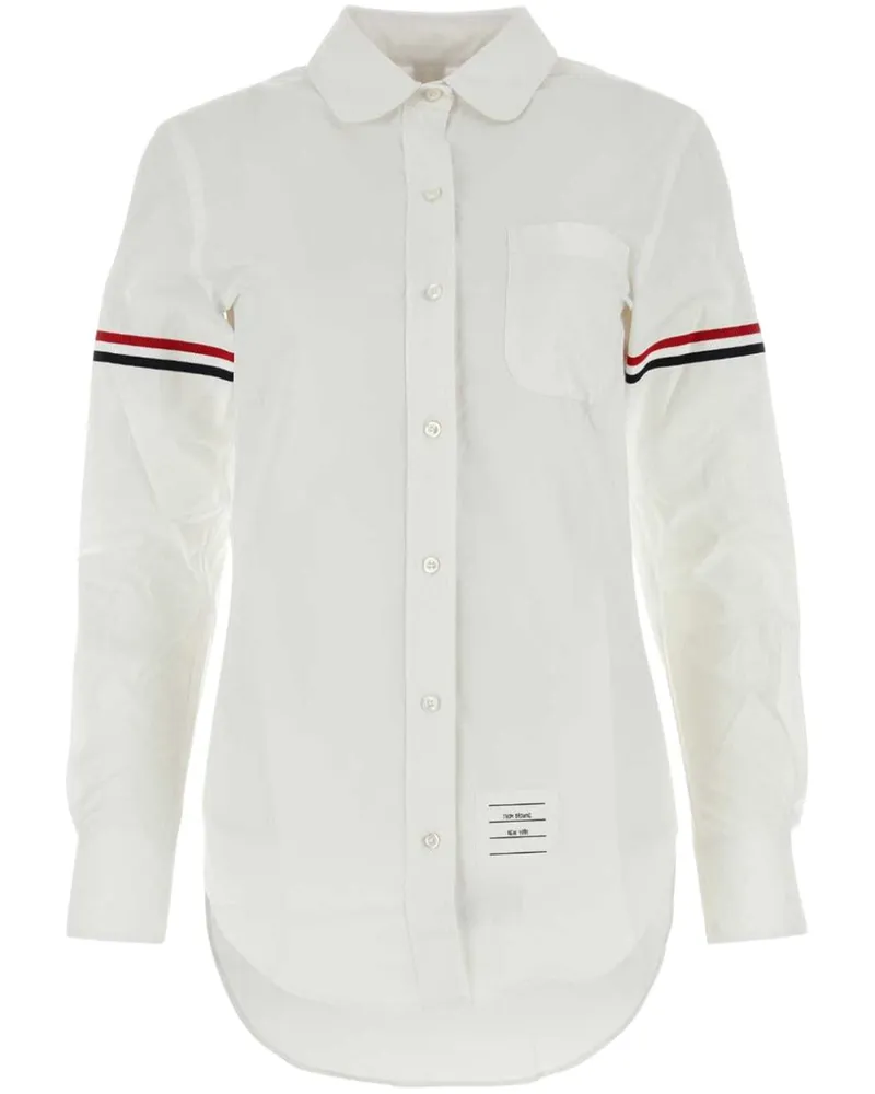 Thom Browne Gestreiftes RWB Hemd - Weiß Weiß