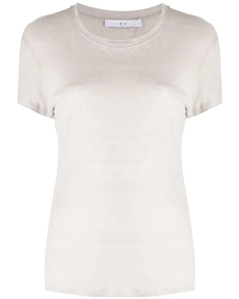 IRO Third T-Shirt aus Leinen - Grau Grau