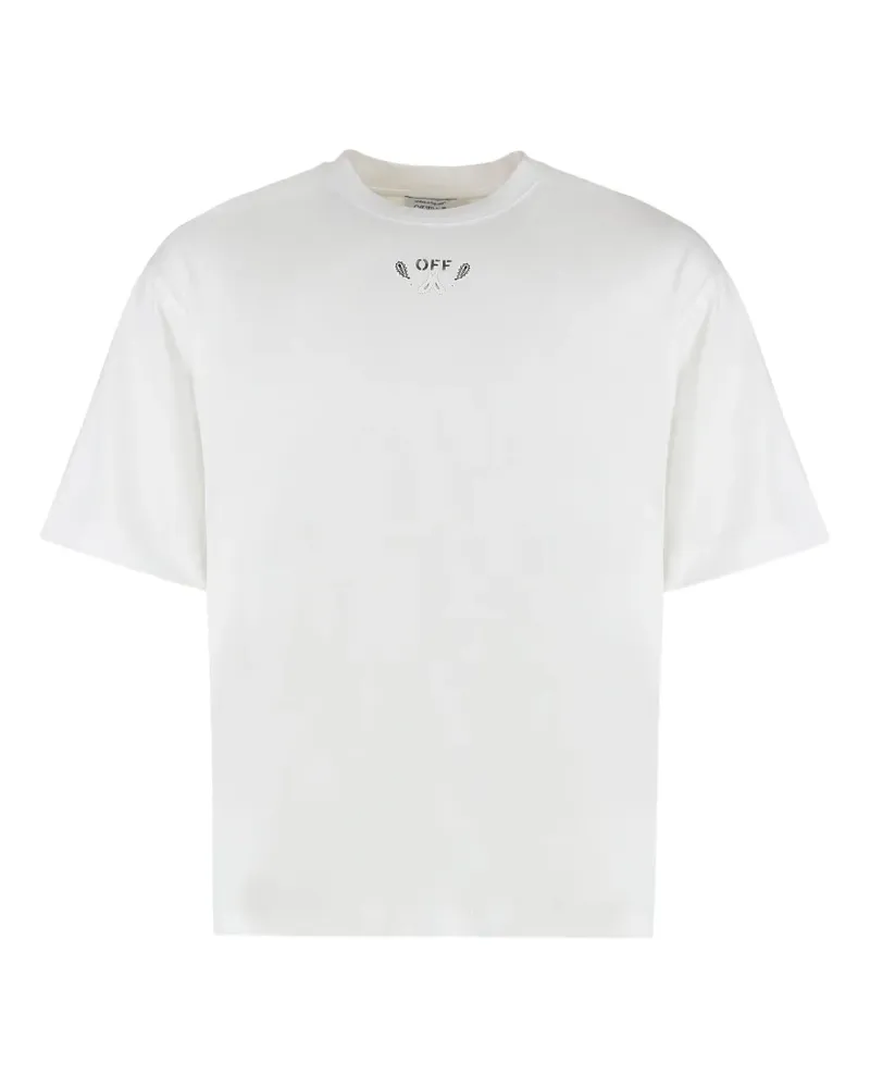 OFF-WHITE T-Shirt mit Paisleymuster - Weiß Weiß