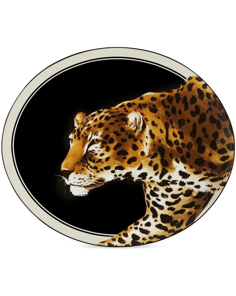 Dolce & Gabbana Teller mit Leoparden-Print - Braun Braun