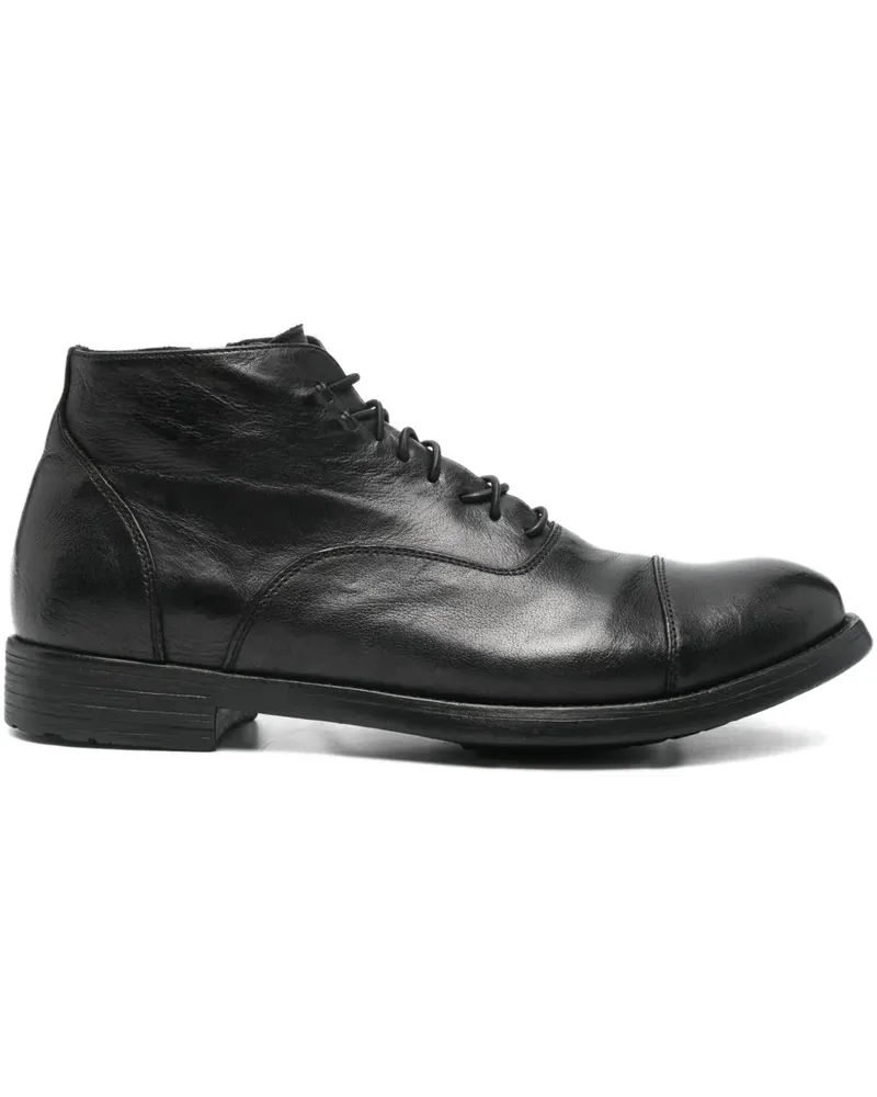 Officine Creative Italia Schnürstiefel mit Reißverschluss - Schwarz Schwarz