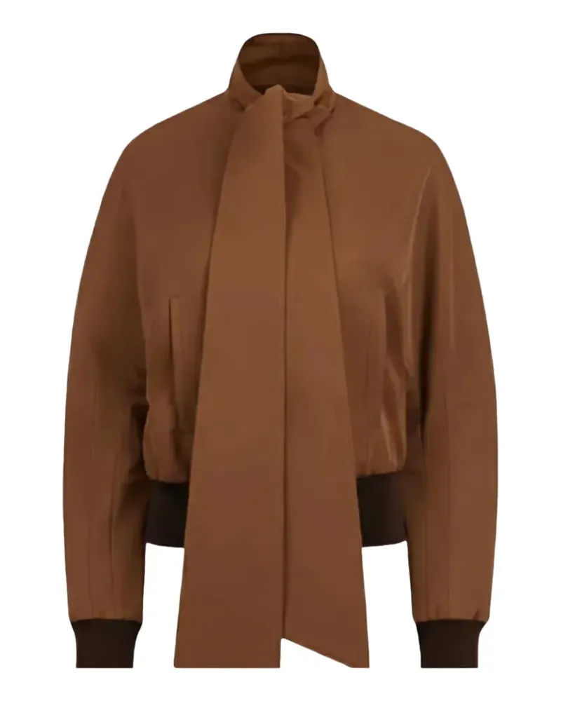 Nina Ricci Schmale Ottoman-Jacke mit Schaldetail - Braun Braun