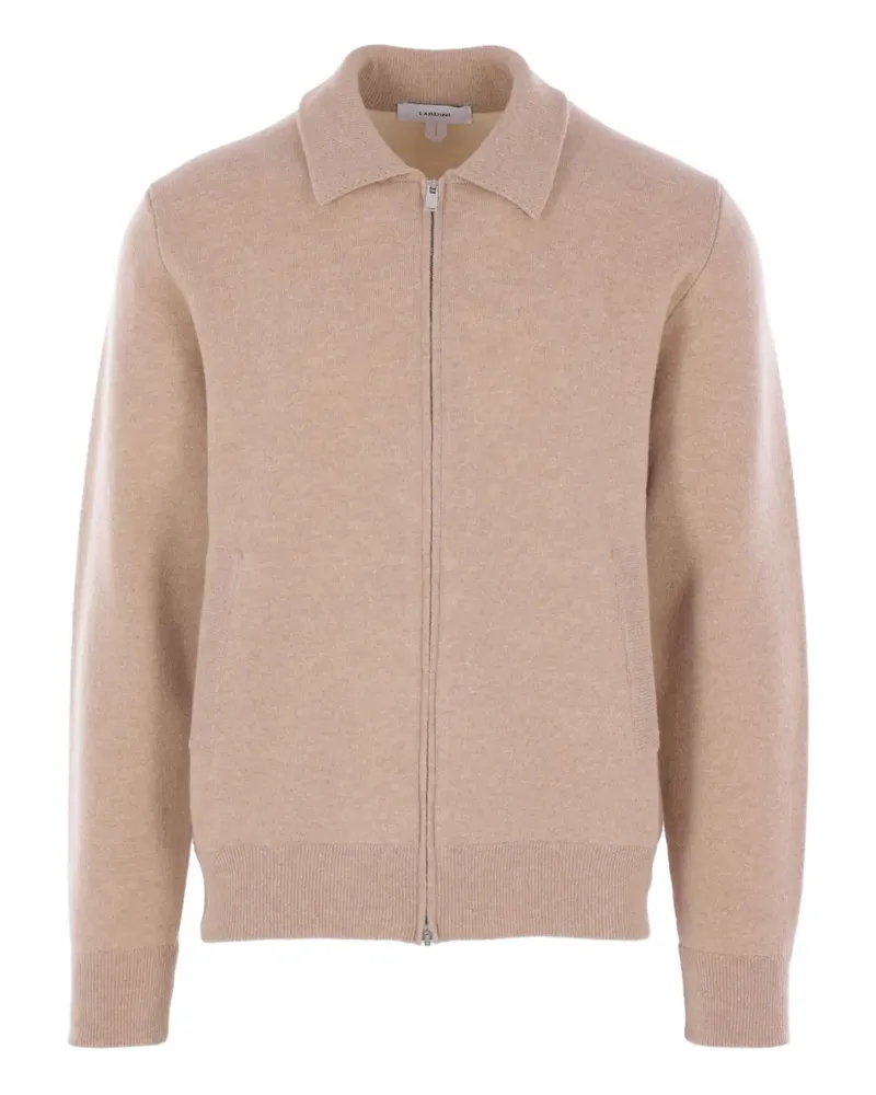 LARDINI Cardigan mit Reißverschluss - Nude Nude