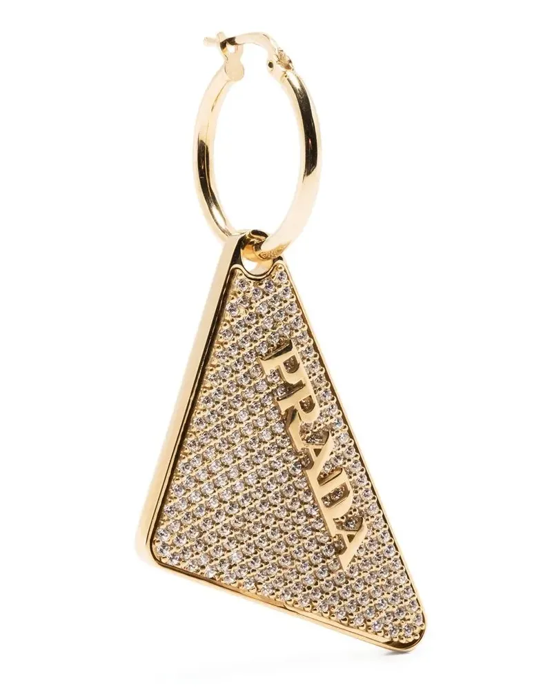 Prada Ohrring mit Kristallen - Gold Gold